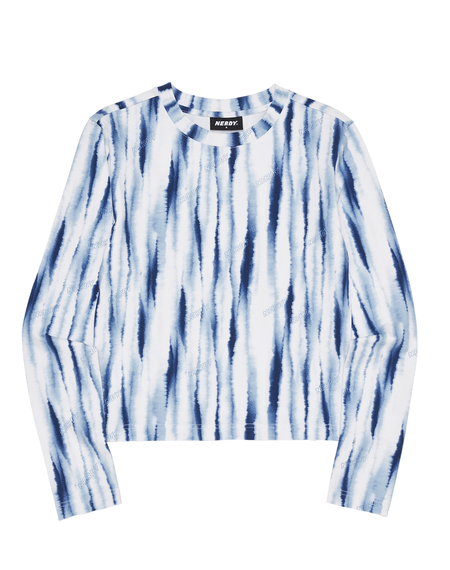 타이거 패턴 슬림핏 롱슬리브 티셔츠