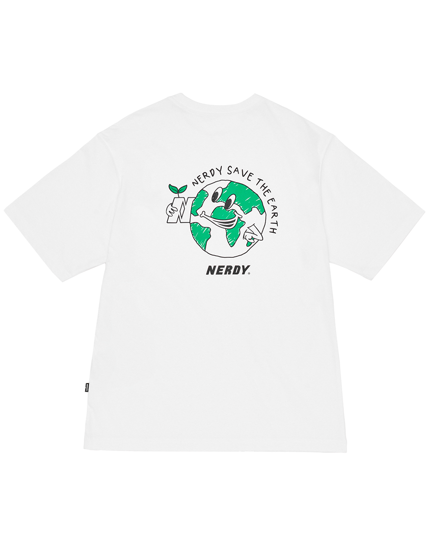 [WHITE] 지구 반팔 티셔츠