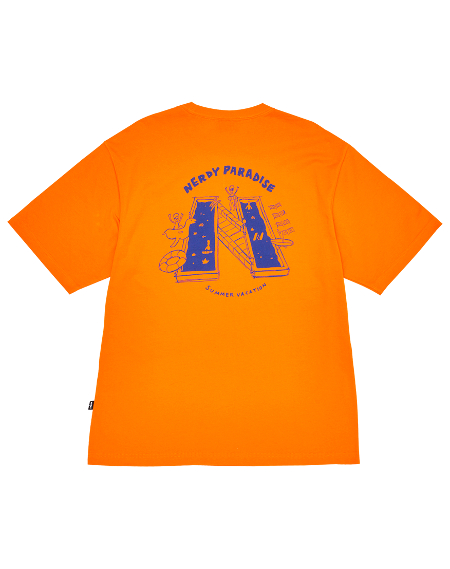 파라다이스 폴 반팔 티셔츠 오렌지